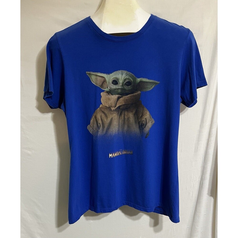 Star Wars Graphic T Shirt Blue Space Fantasy Movie The Mandalorian Grogu S11